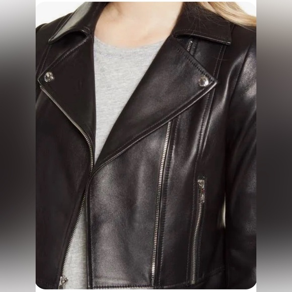 🎉 Host Pick🎉 Sam Edelman Peplum Leather Moto Jacket - Picture 7 of 8